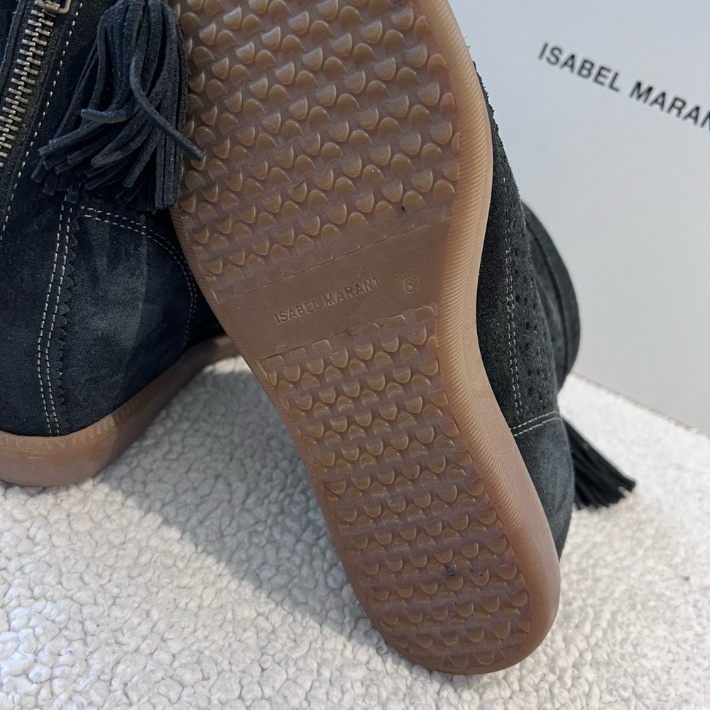 Isabel Marant Anthracite Velvet Bootie, lightly used - Picture 4 of 5